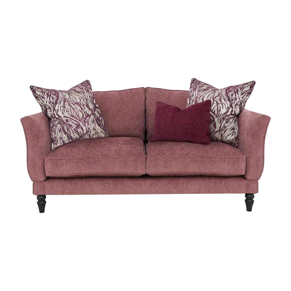 Boutique Chatterley 3 Seater Sofa with Knole Arms - Bolero Mulberry with Ebony Feet – image 1
