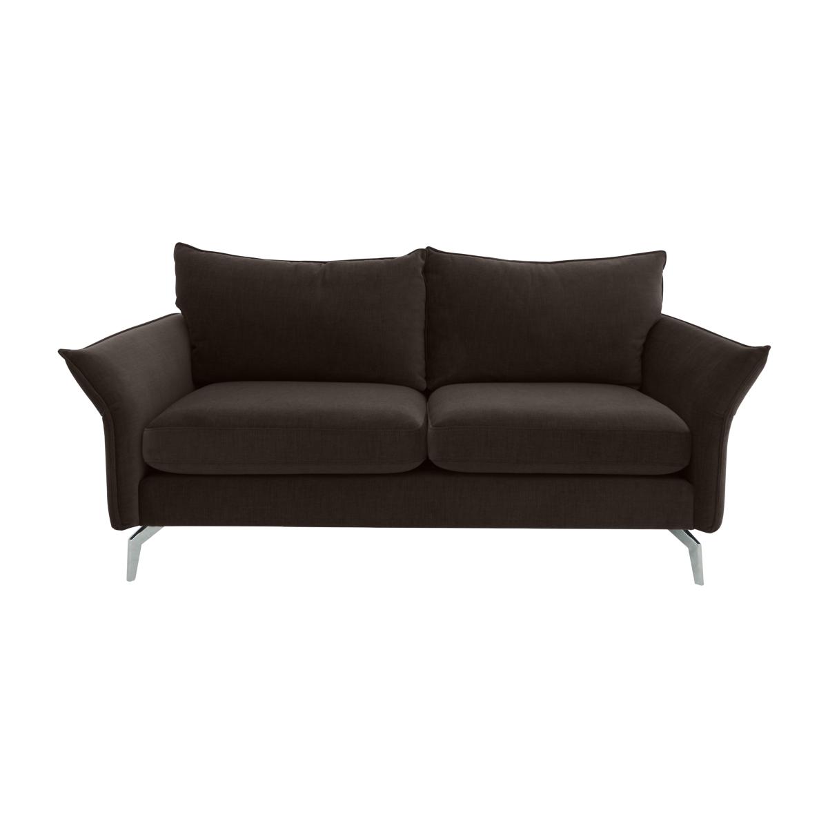 Skylar 3 Seater Fabric Sofa - Brown – image 1