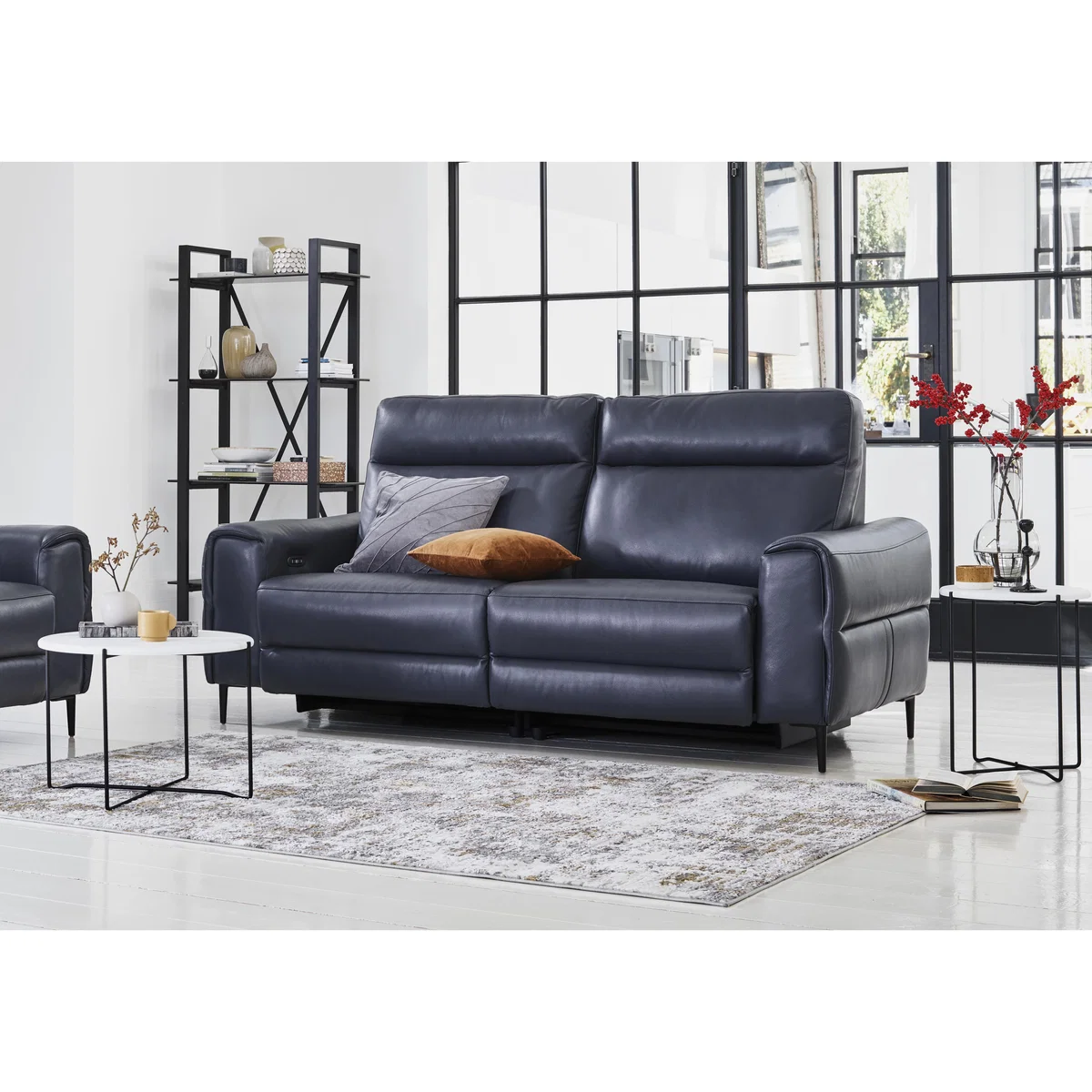 Anakin 3 Seater Leather Power Recliner Sofa with Power Headrest – image 2