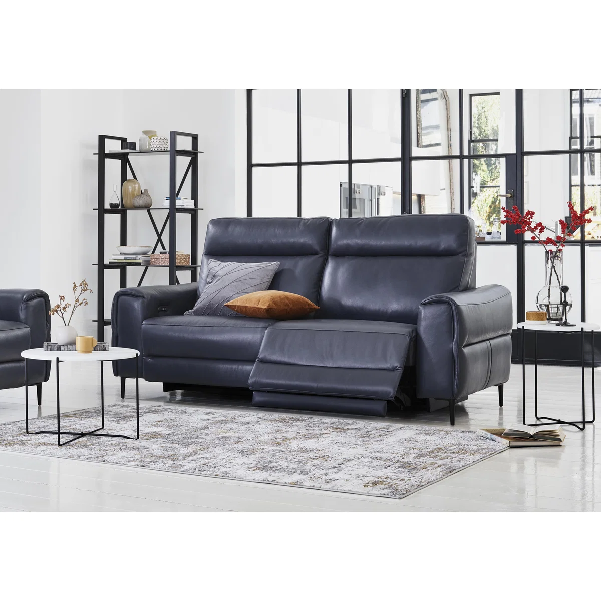 Anakin 3 Seater Leather Power Recliner Sofa with Power Headrest – image 3