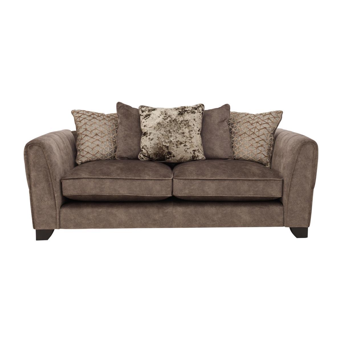 Ariana 3 Seater Fabric Pillow Back Sofa - Only One Left!