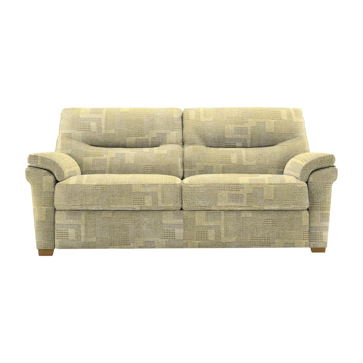 G Plan - Seattle 3 Seater Fabric Sofa with Wooden Feet - Lydia Multi Coloured