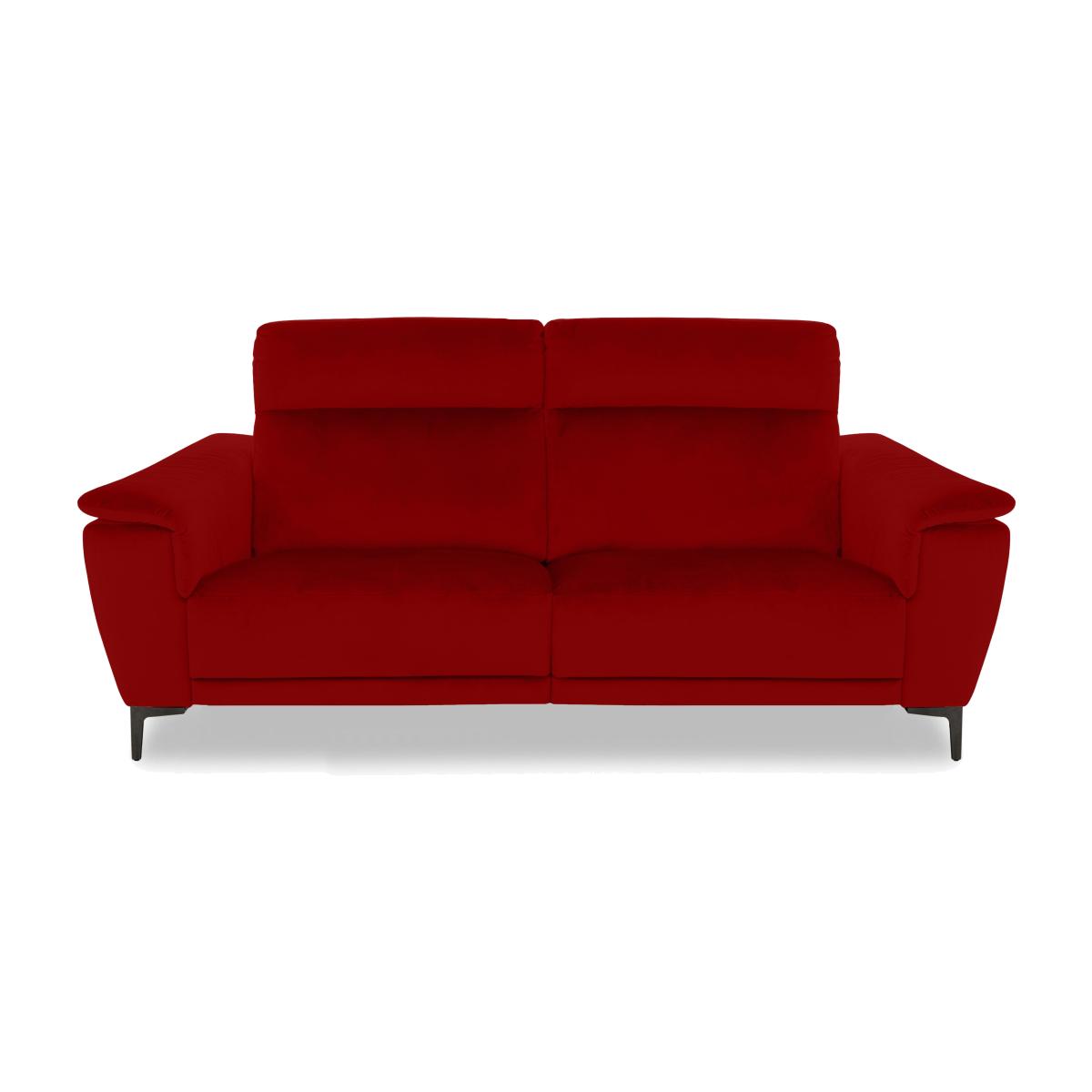 Nicoletti Italia - Amalfi 3 Seater Fabric Power Recliner Sofa - Selma Rosso