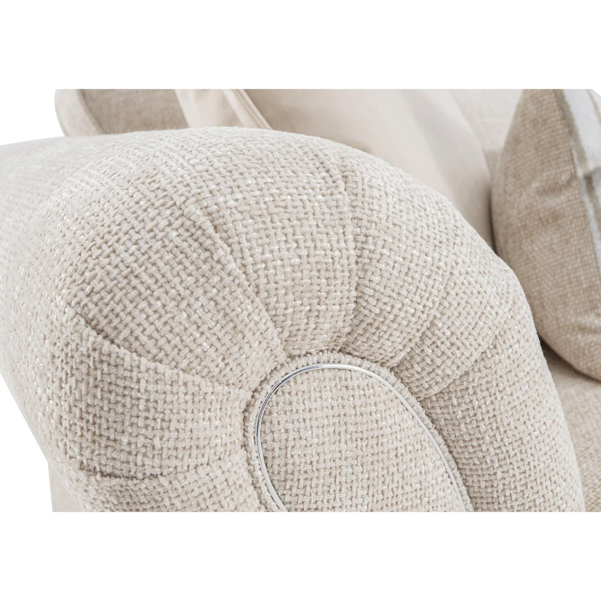Oyster Bay 3 Seater Fabric Classic Back Sofa - Cream – image 4