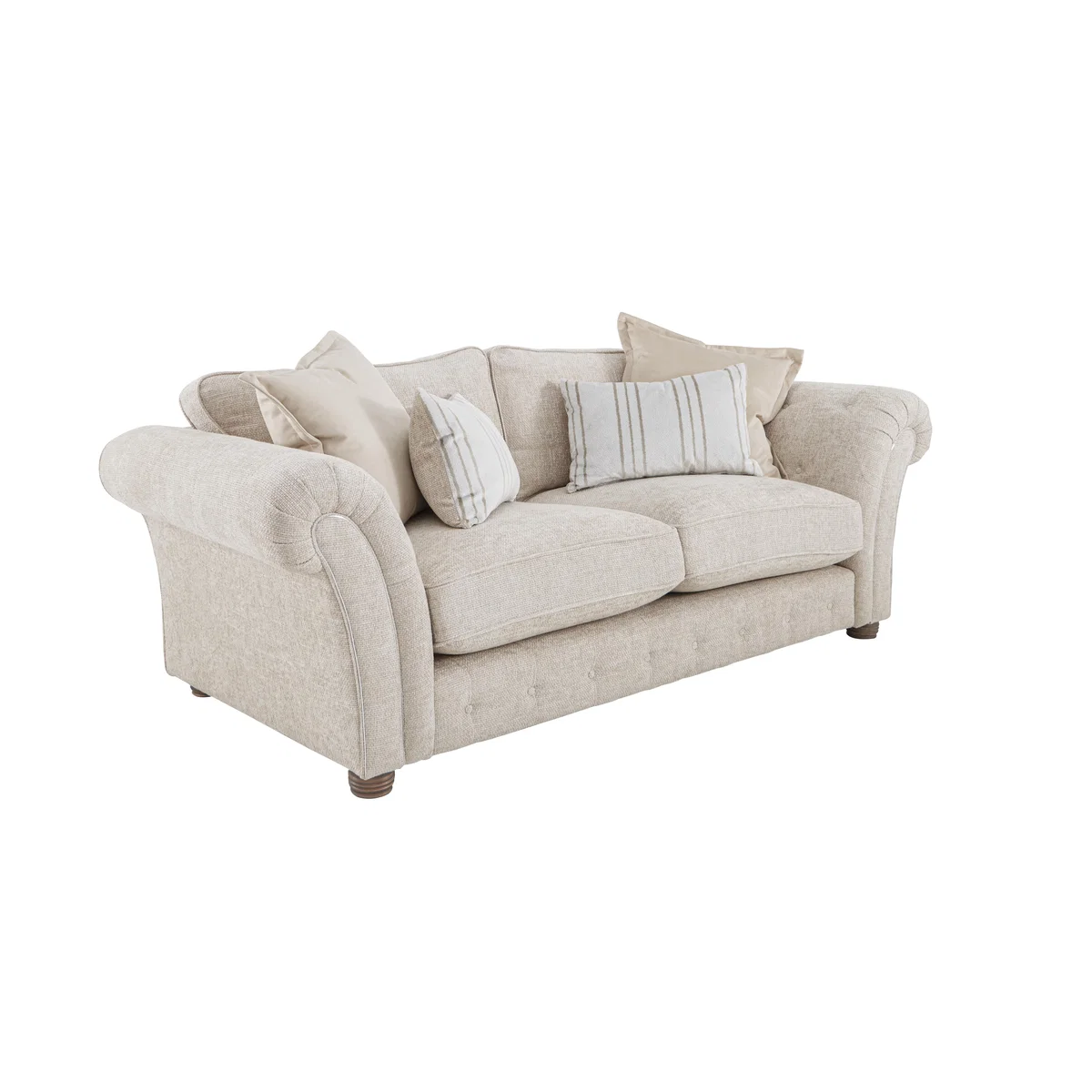 Oyster Bay 3 Seater Fabric Classic Back Sofa - Cream – image 6