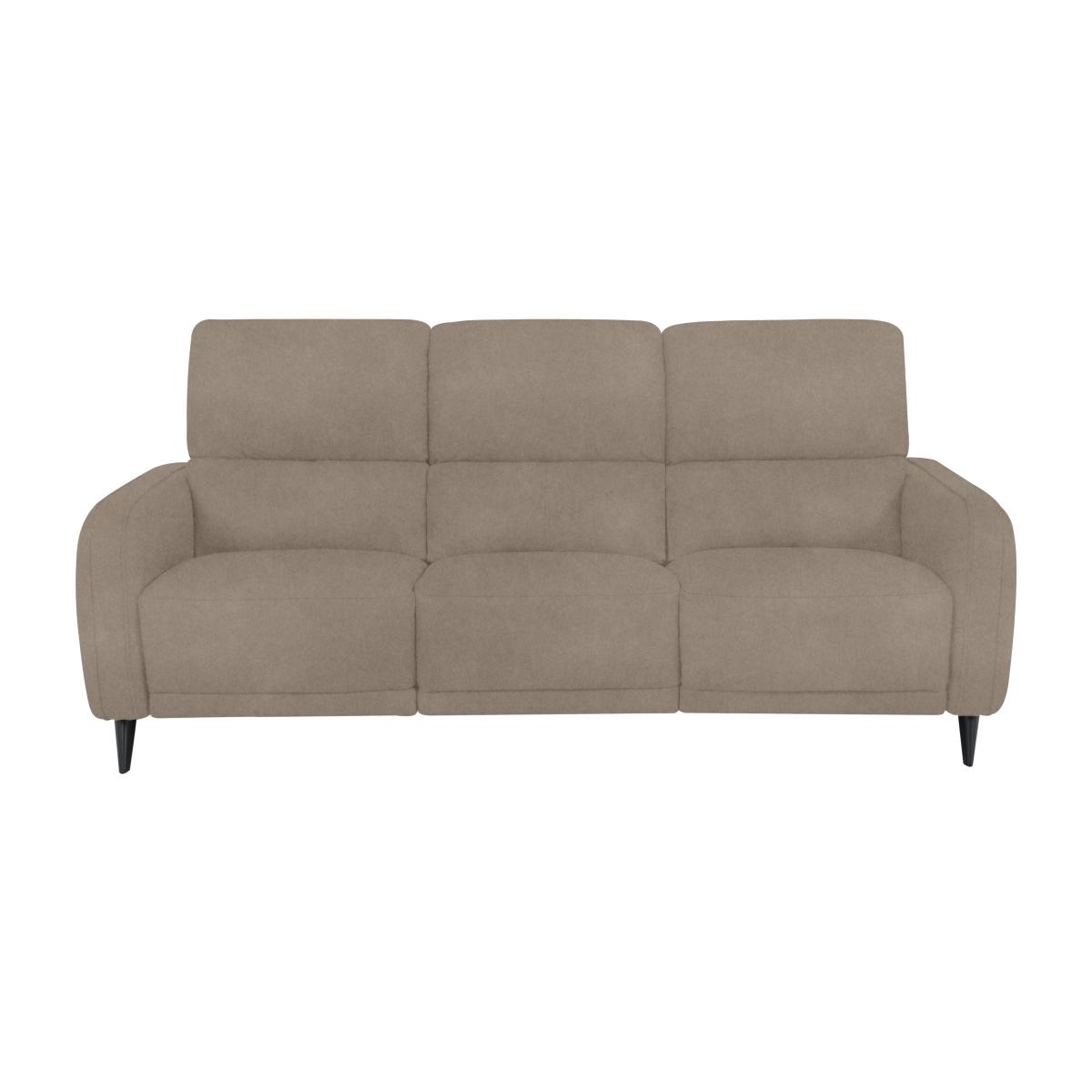Domicil - Logan 3 Seater Fabric Power Recliner Sofa - Light Khaki