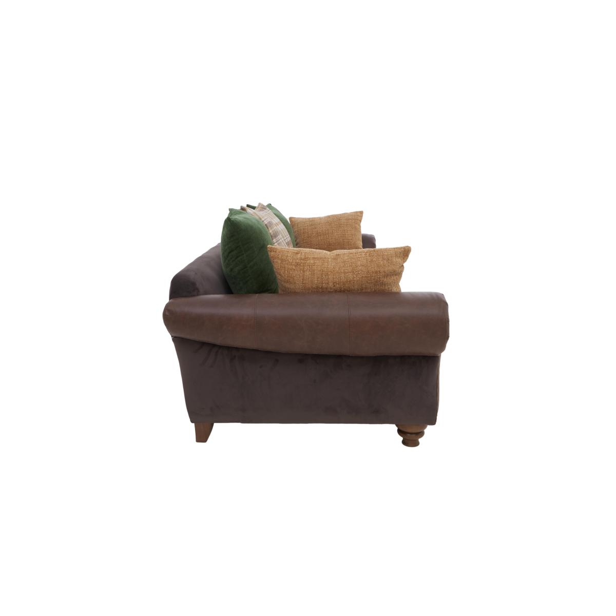 Alexander and James - Lincoln Large Split Frame Scatter Back Sofa - Brown – image 7