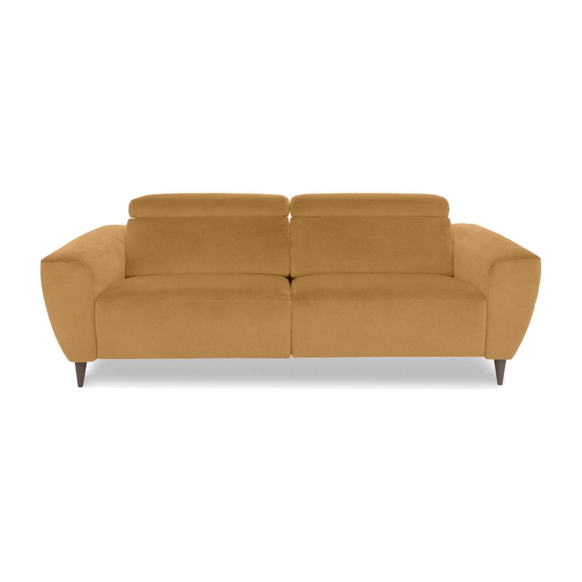 Nicoletti Italia - Milano 3 Seater Fabric Power Recliner Sofa - Flambe Ocre