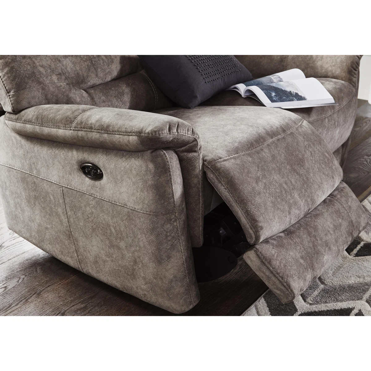 Chicago 3 Seater Fabric Power Recliner Sofa- World of Leather – image 2