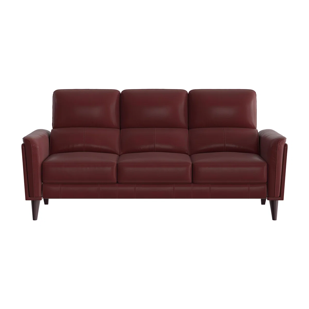 Compact Collection Klein 3 Seater BV Leather Sofa - BV Deep Red