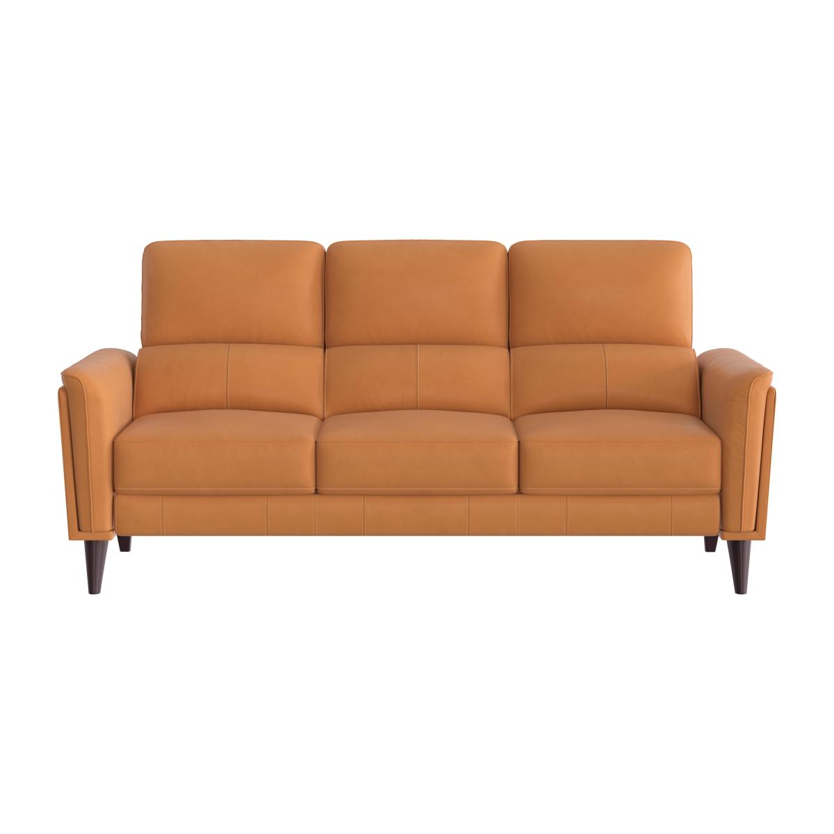 Compact Collection Klein 3 Seater BV Leather Sofa - BV Honey Yellow