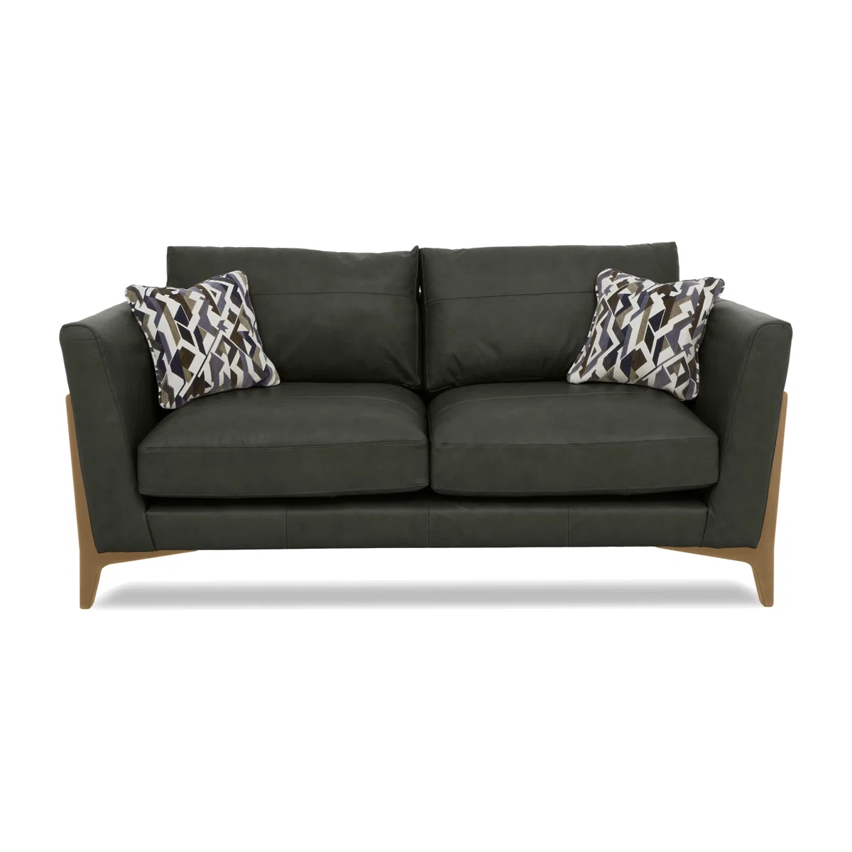 Iris 3 Seater Leather Sofa - Turino Green Mo Ft
