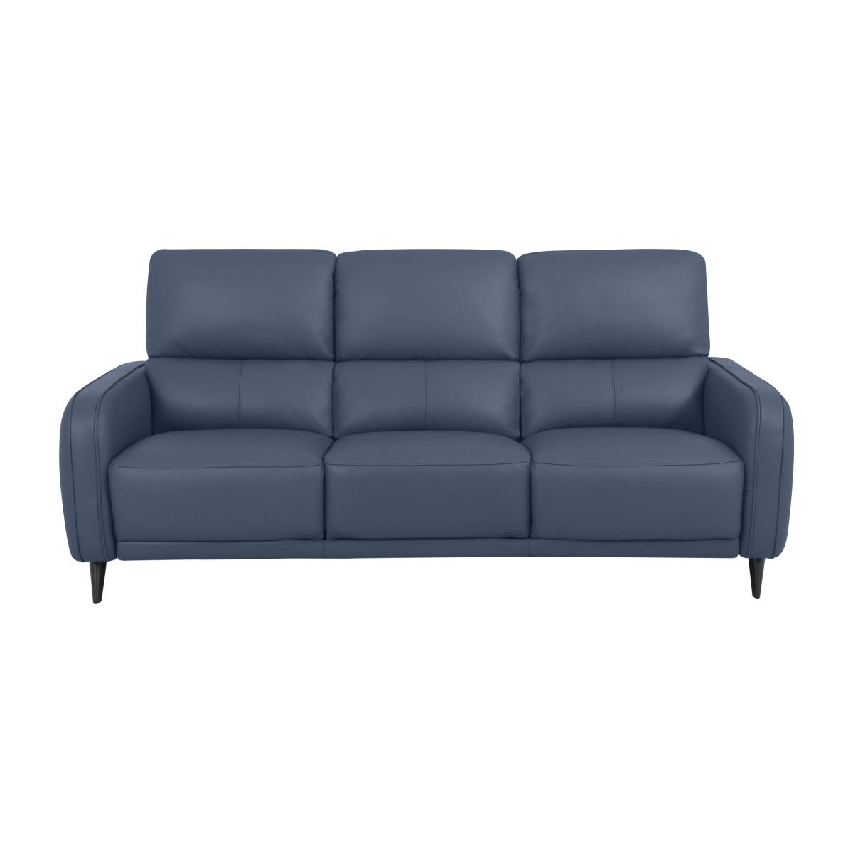 Domicil - Logan 3 Seater Leather Sofa - NP Ocean Blue