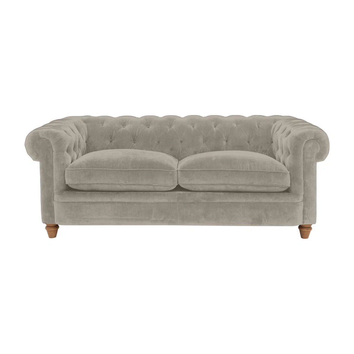Alexander and James - Chesterfield Collection Ralph 3 Seater Fabric Sofa - Chamonix Linen - Oak Feet