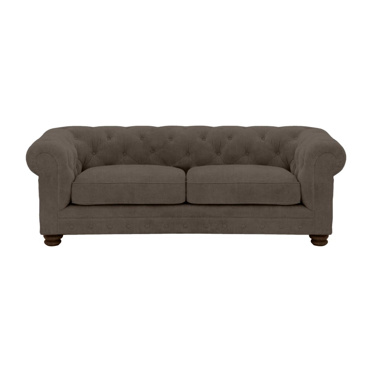 Alexander and James - Chesterfield Collection Hugo 3 Seater Fabric Sofa - Discovery - Dark Feet