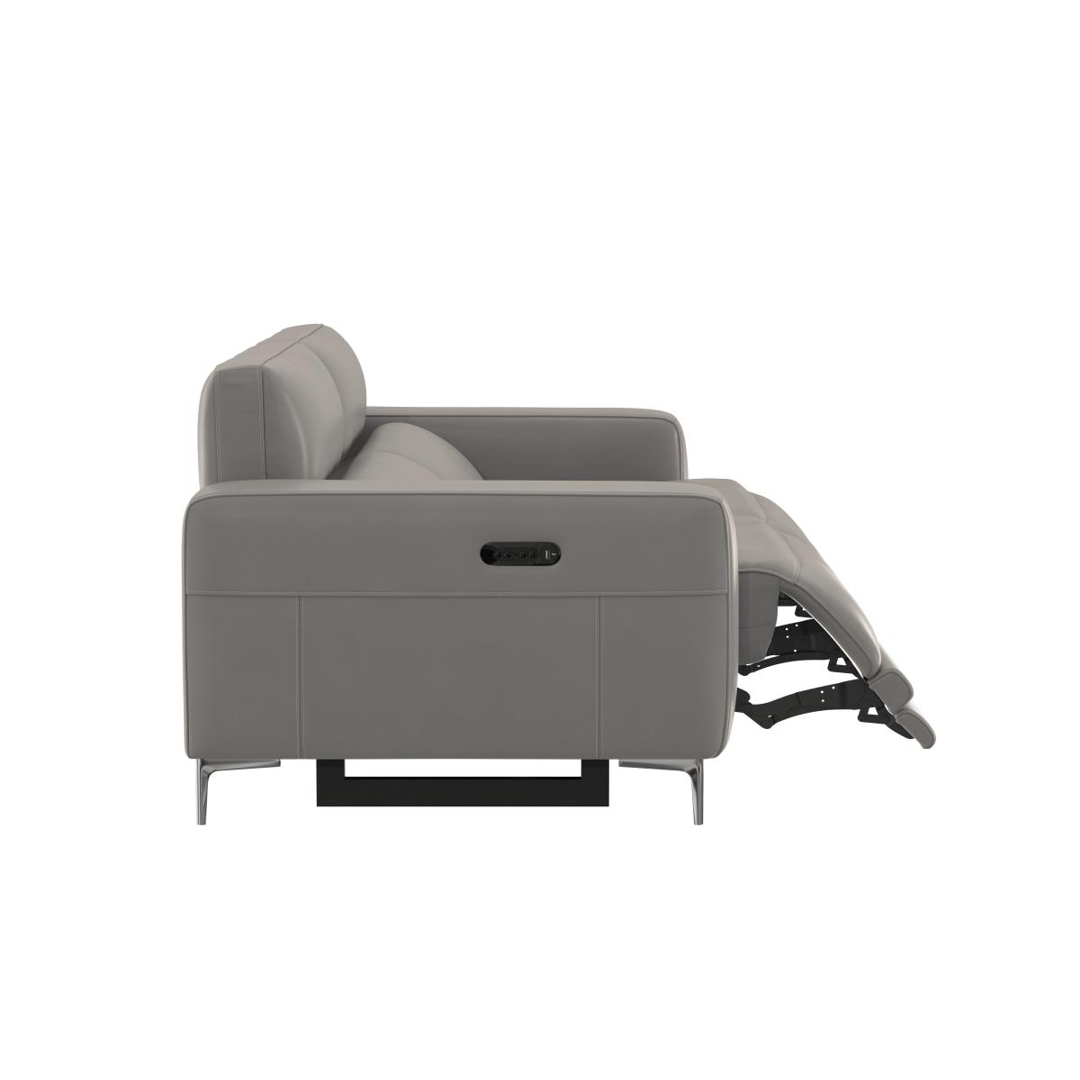 Adama 3 Seater Leather Sofa - White- World of Leather – image 7