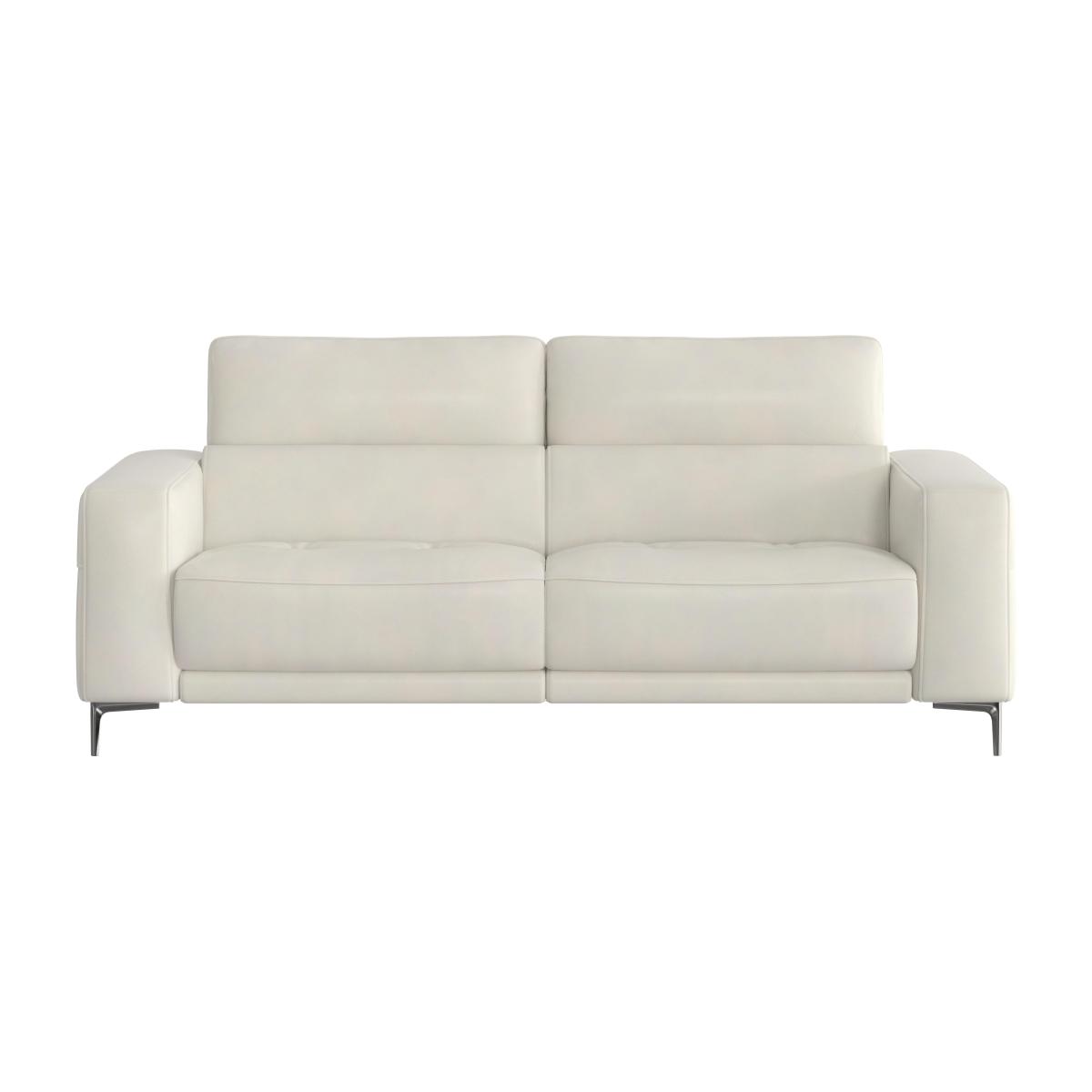 Adama 3 Seater Leather Sofa - White- World of Leather – image 1