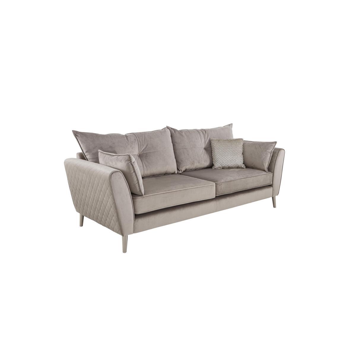 Celestia 3 Seater Fabric Sofa - Black – image 4