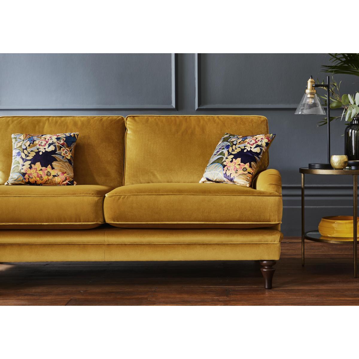 The Botanical Collection Tropicana 3 Seater Fabric Plain Sofa - Grey – image 3