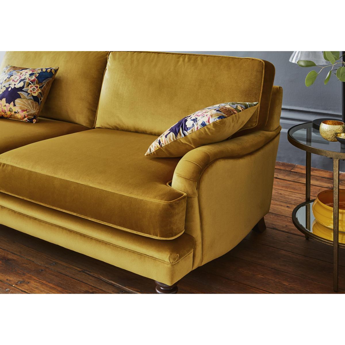 The Botanical Collection Tropicana 3 Seater Fabric Plain Sofa - Grey – image 4