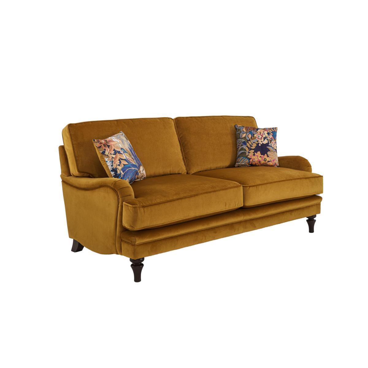 The Botanical Collection Tropicana 3 Seater Fabric Plain Sofa - Grey – image 6