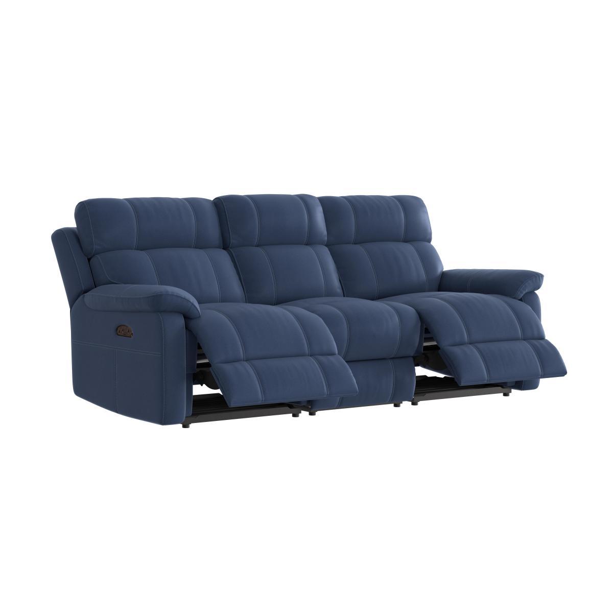 Relax Station Komodo 3 Seater Fabric Recliner Sofa - Blue – image 3