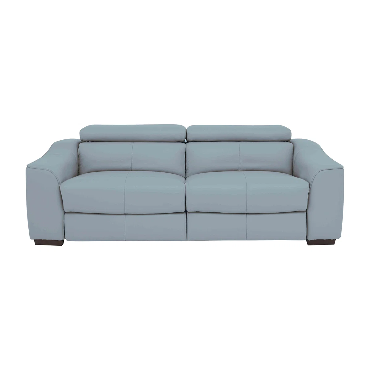 Elixir 3 Seater NC Leather Sofa with Manual Recliner - Pearl Blue