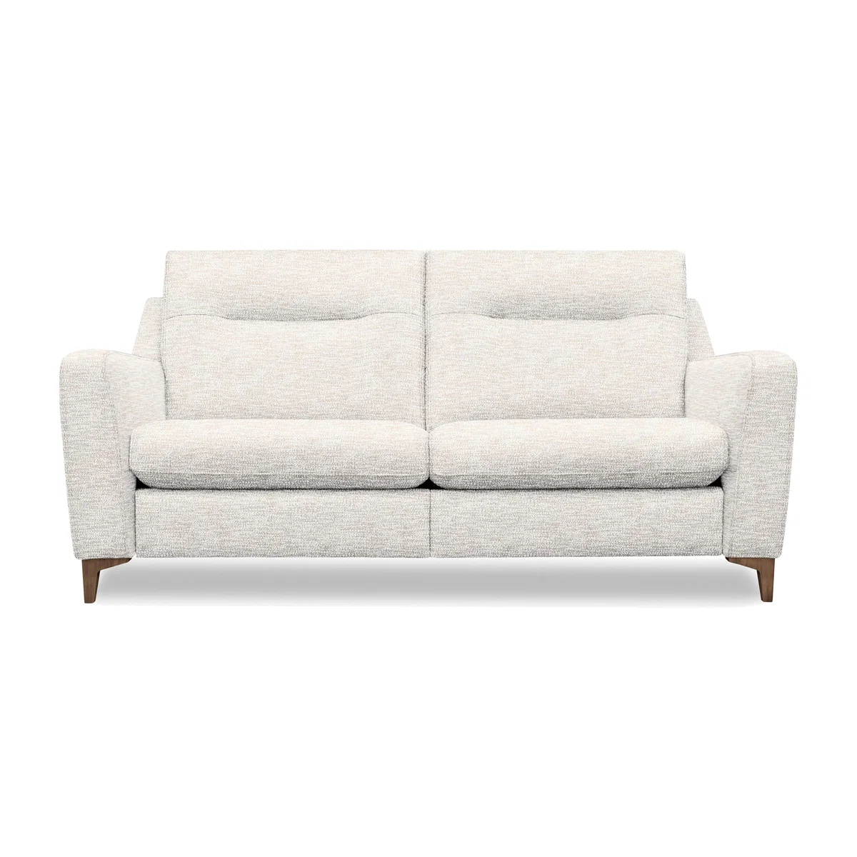 G Plan - Arlo 3 Seater Fabric Sofa - No Recliner - Rush Cream with Walnut Feet
