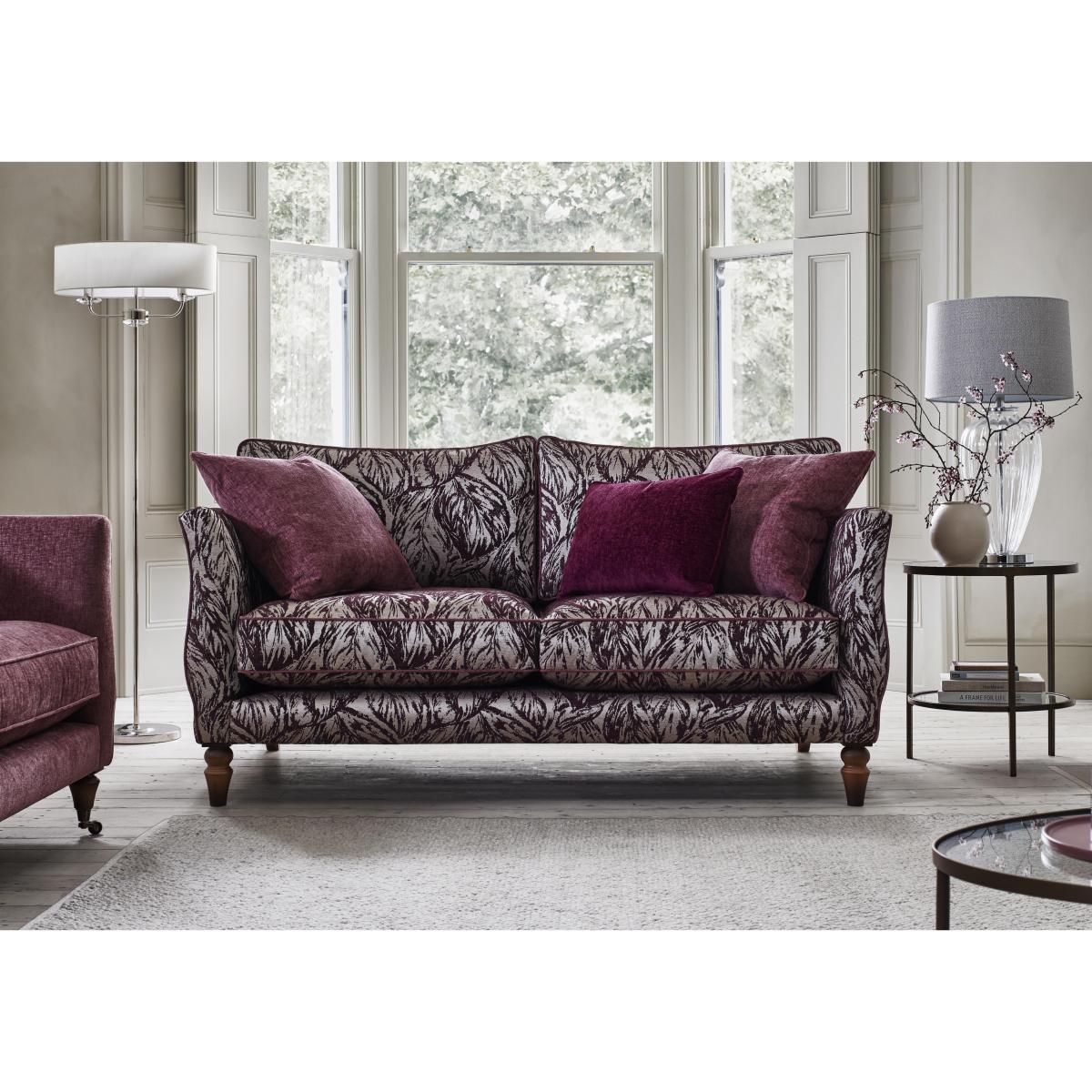 Boutique Chatterley 3 Seater Sofa - Canopy Mulberry with Ebony Feet – image 2