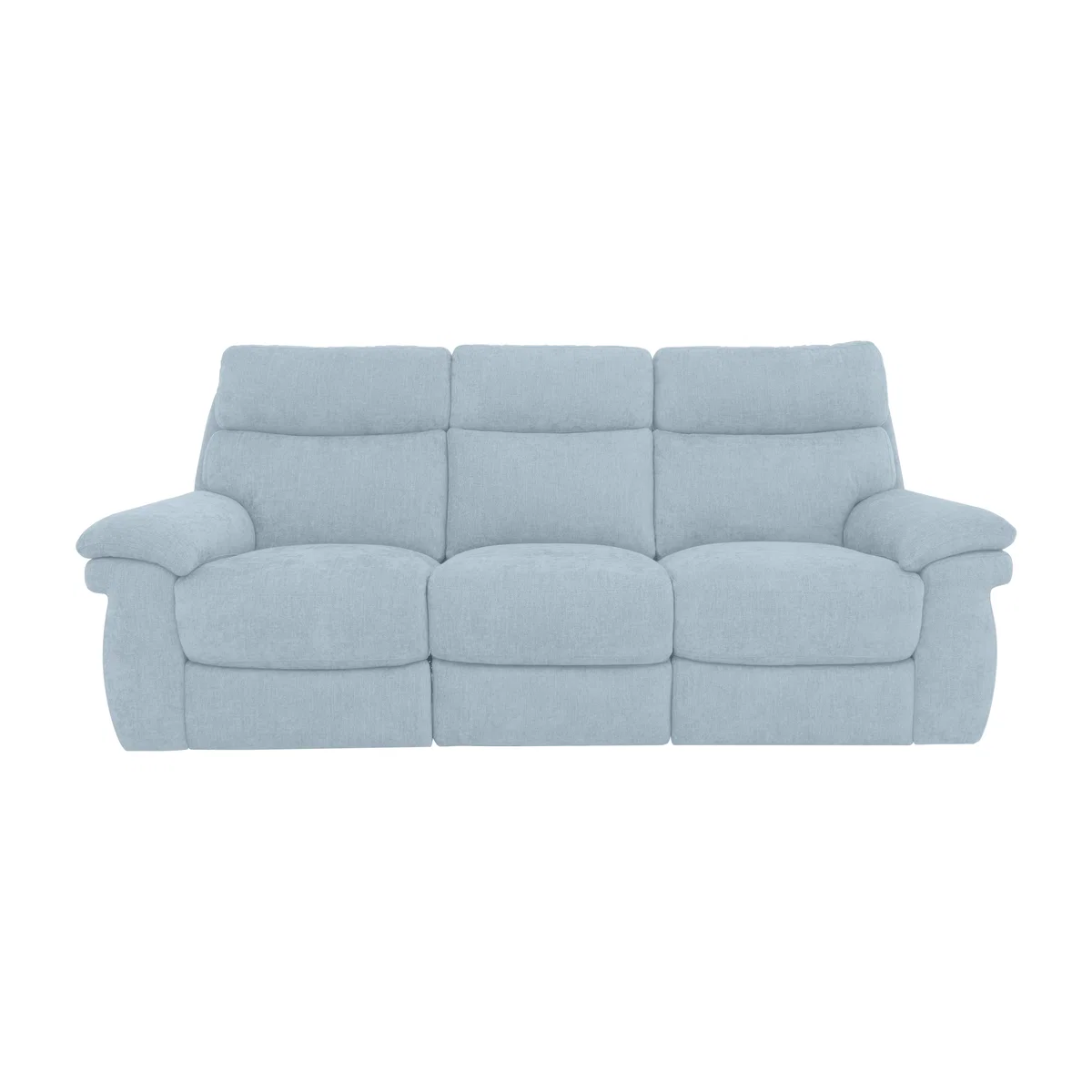 Comfort Story - Serene 3 Seater Fabric Power Recliner Sofa - Baby Blue