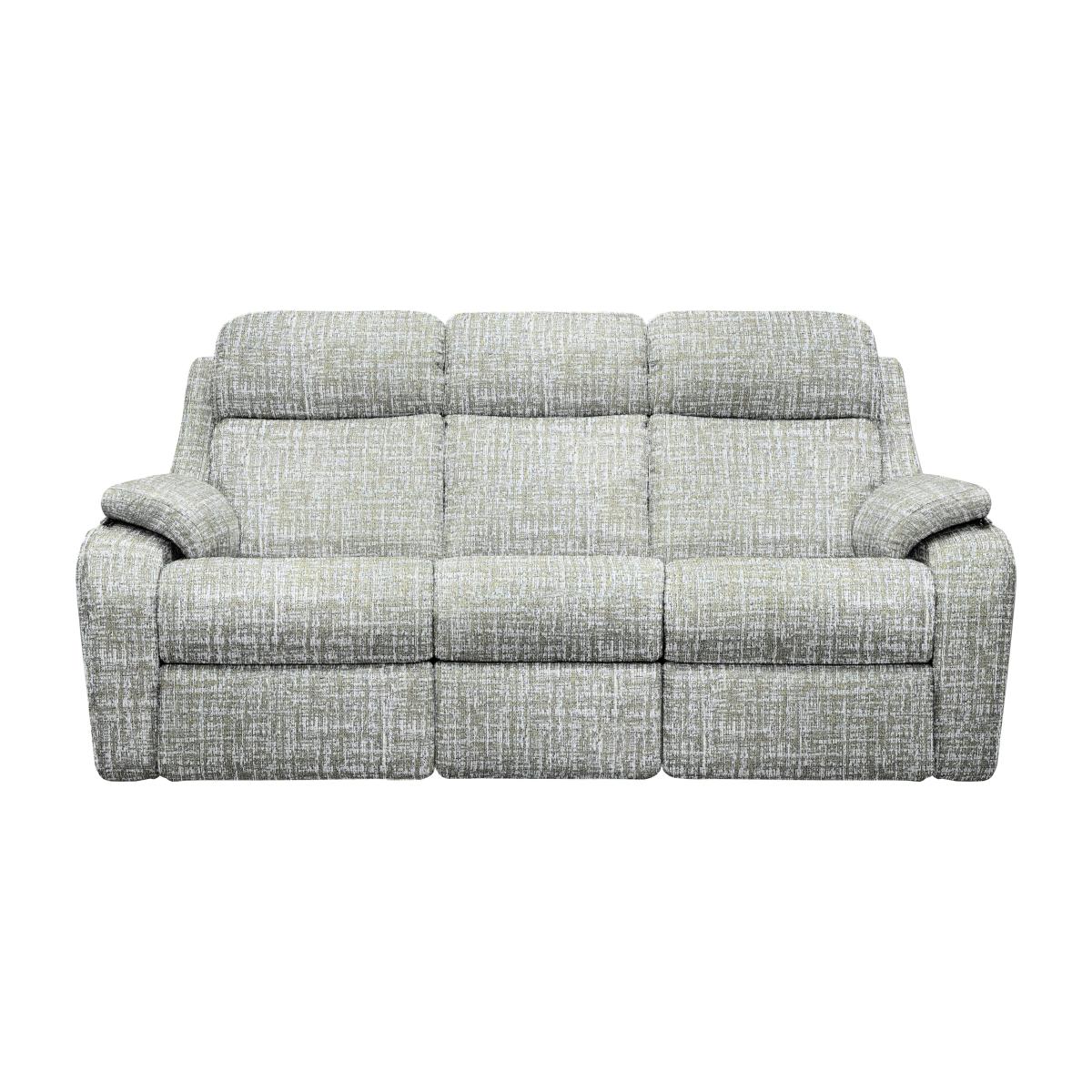 G Plan - Kingsbury 3 Seater Fabric Power Battery Recliner Sofa with Headrests - Shore Oatmeal
