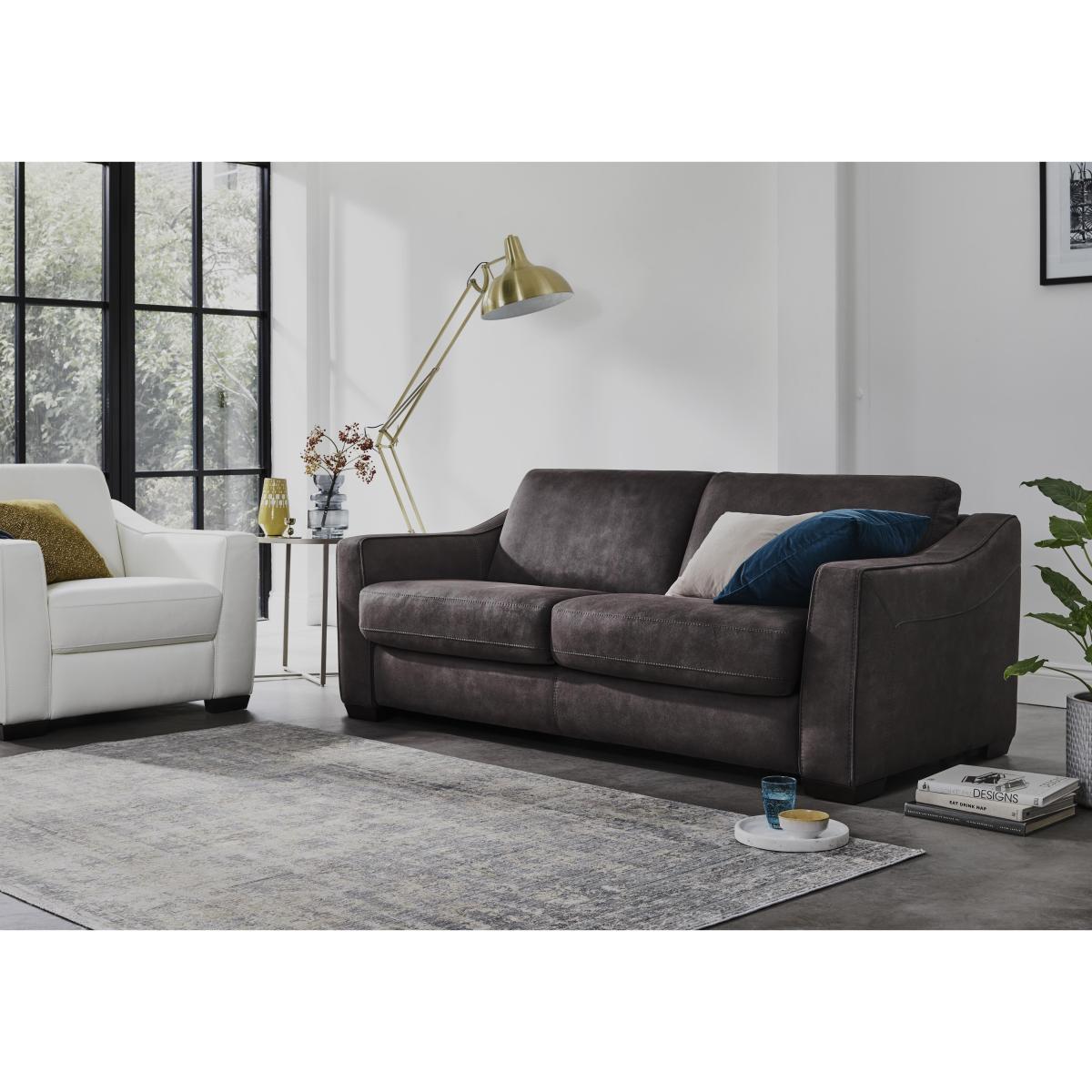 Optimus 3 Seater Fabric Sofa - Grey – image 2