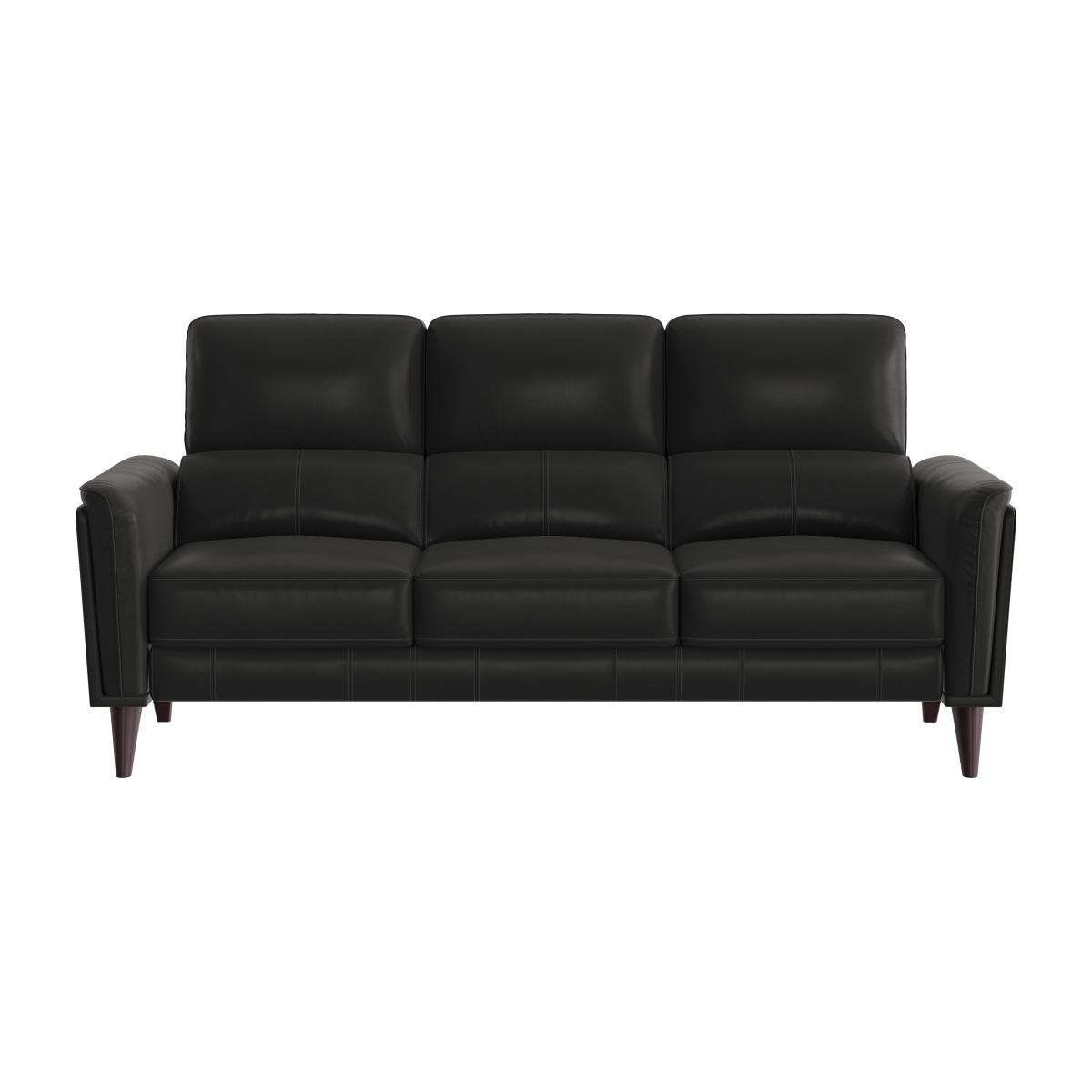 Compact Collection Klein 3 Seater BV Leather Sofa - Classic Black