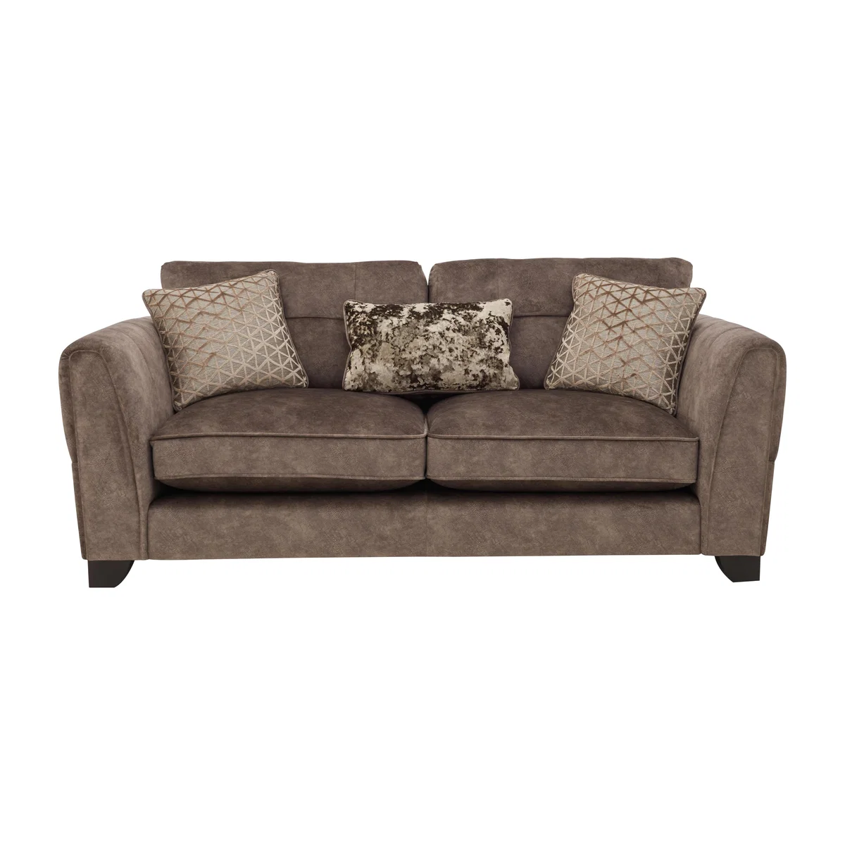 Ariana 3 Seater Fabric Classic Back Sofa - Dapple Chocolate