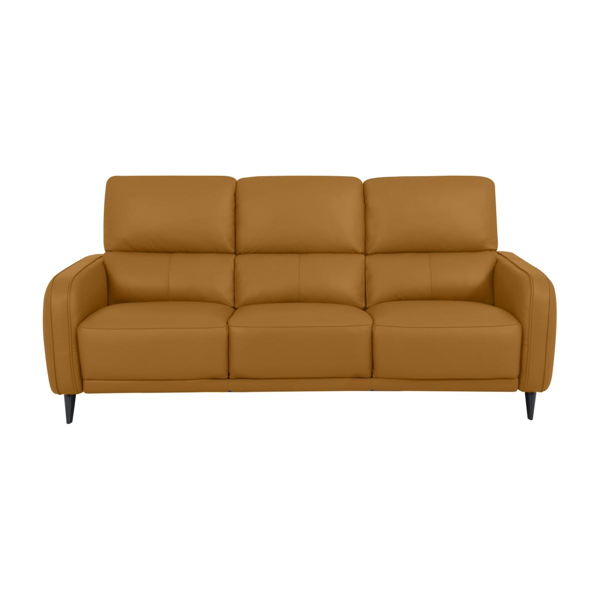 Domicil - Logan 3 Seater Leather Sofa - NP Honey Yellow
