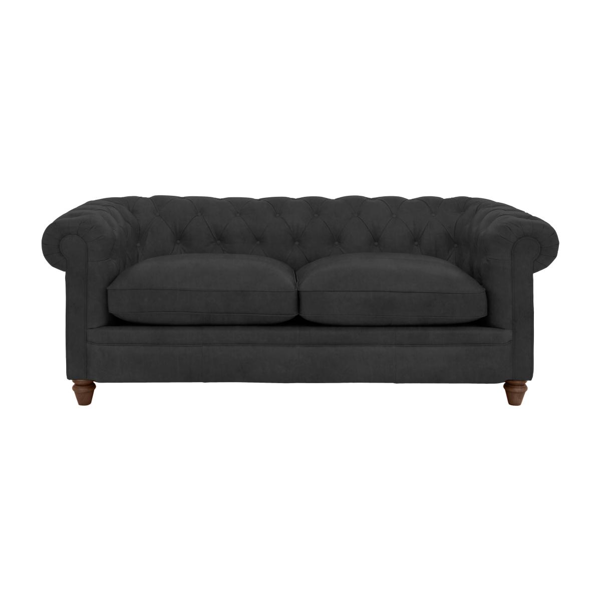 Alexander and James - Chesterfield Collection Ralph 3 Seater Fabric Sofa - Boot - Dark Feet