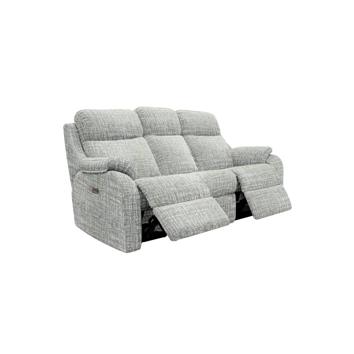 G Plan - Kingsbury 3 Seater Fabric Manual Recliner Sofa - Grey – image 3