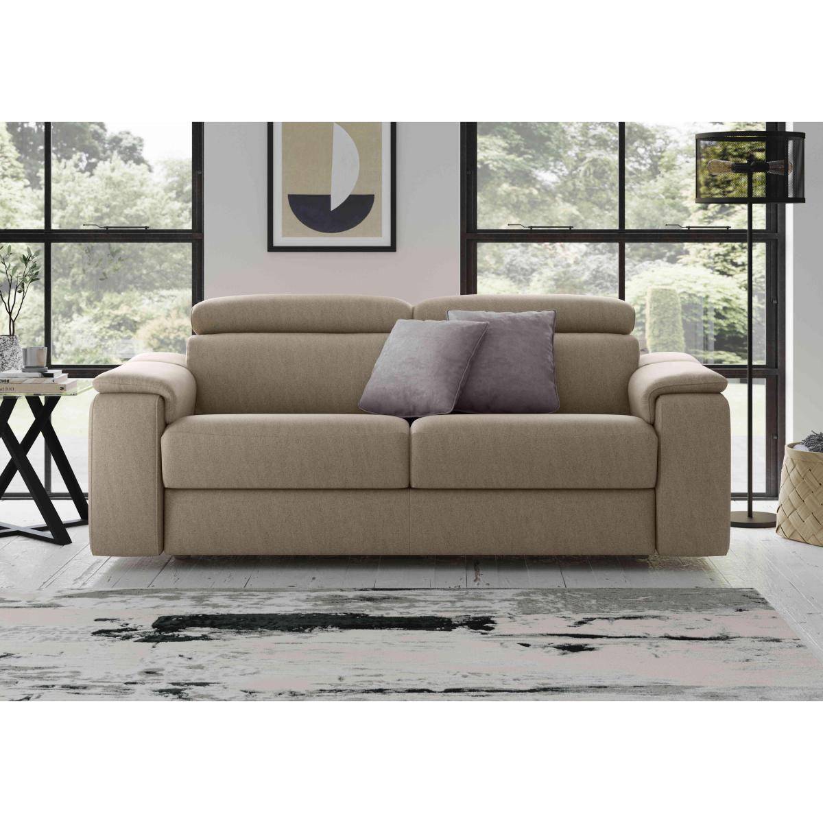 Nicoletti - Davide 3 Seater Fabric Sofa - Beige – image 2