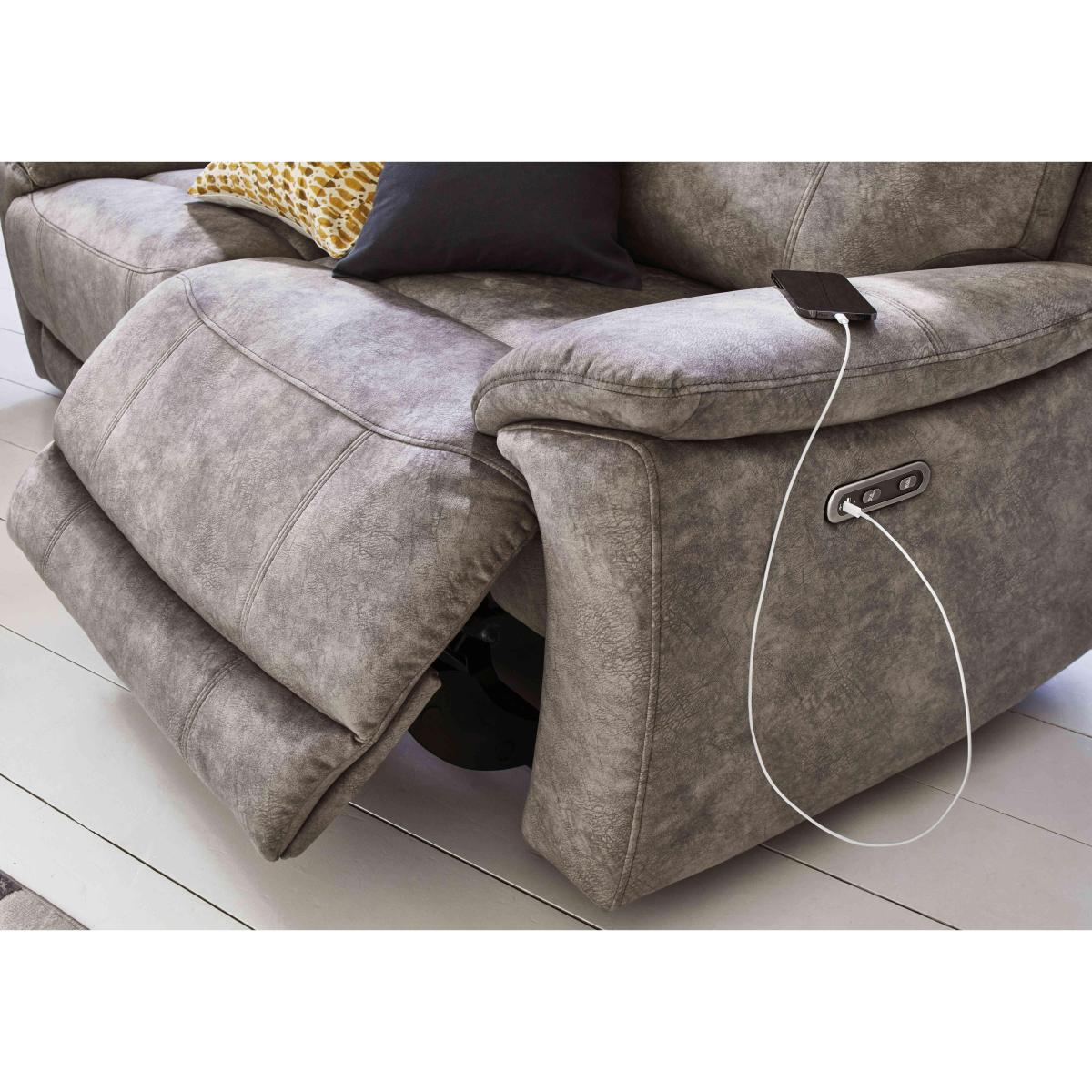 Sloane 3 Seater Fabric Power Recliner Sofa - Dexter Pumpkin – image 5