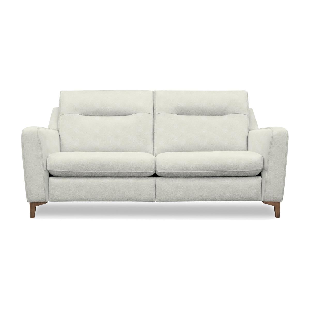G Plan - Arlo 3 Seater Fabric Sofa - No Recliner - Platinum with Walnut Feet