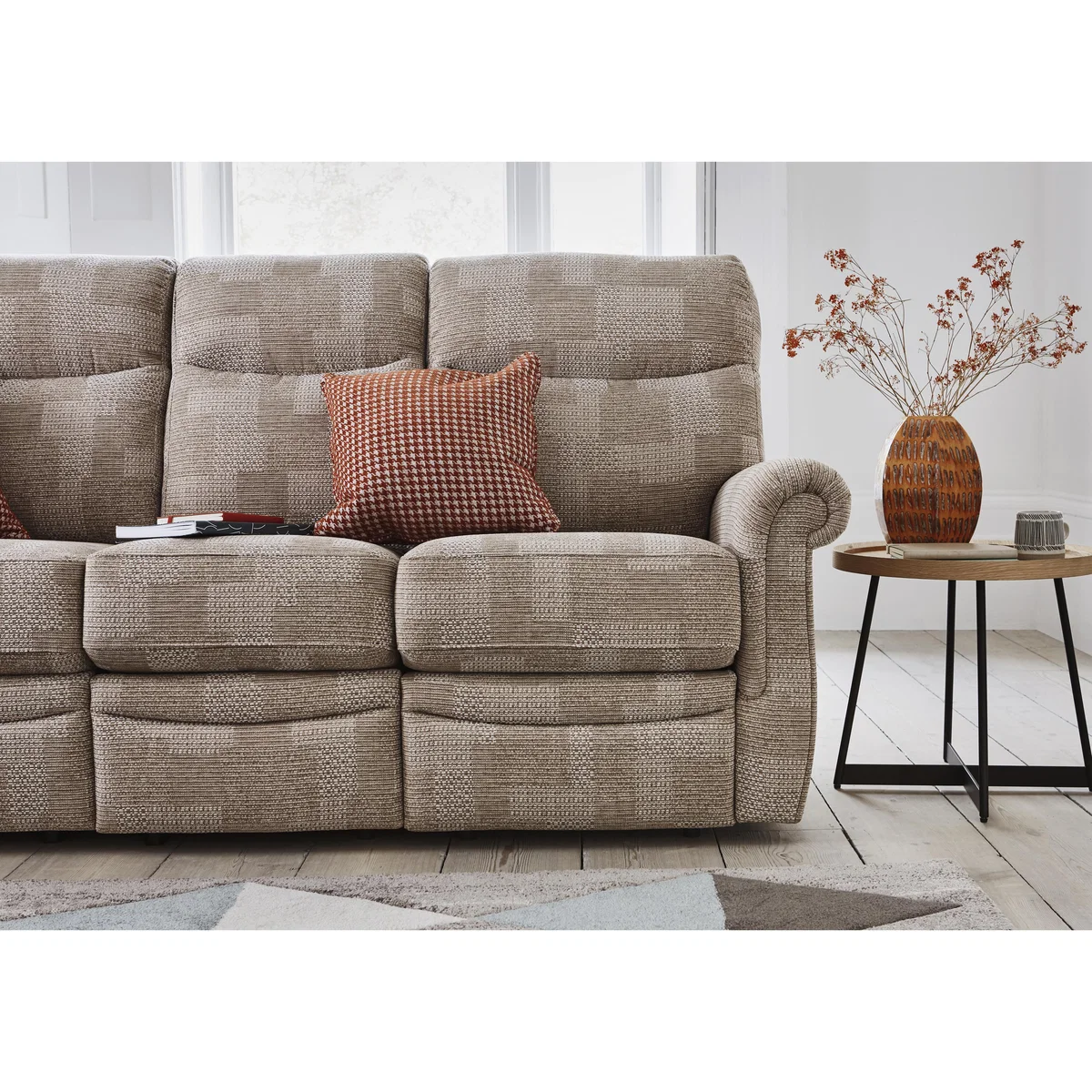 G Plan - Avon 3 Seater Fabric Manual Recliner Sofa - Grey – image 3