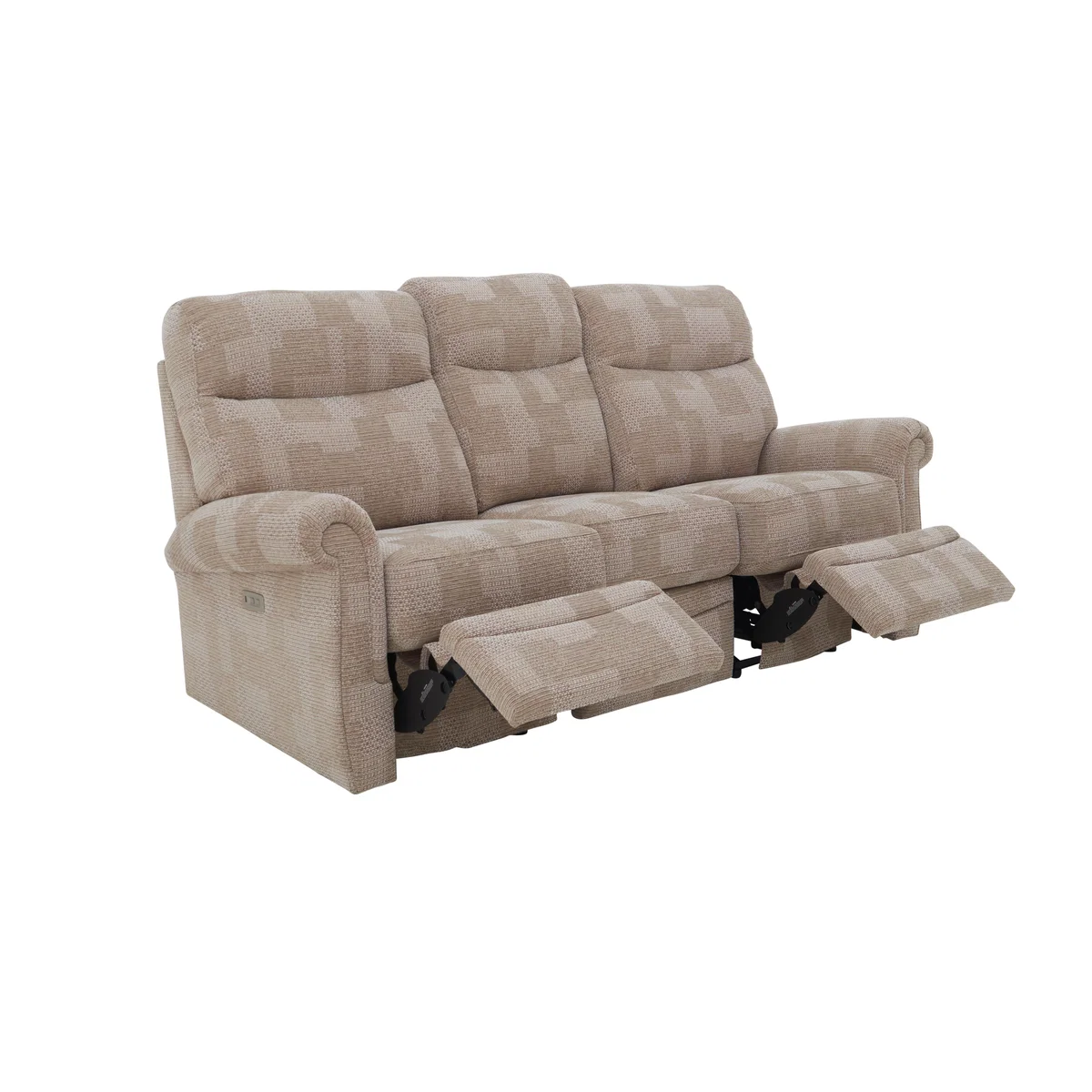 G Plan - Avon 3 Seater Fabric Manual Recliner Sofa - Grey – image 7