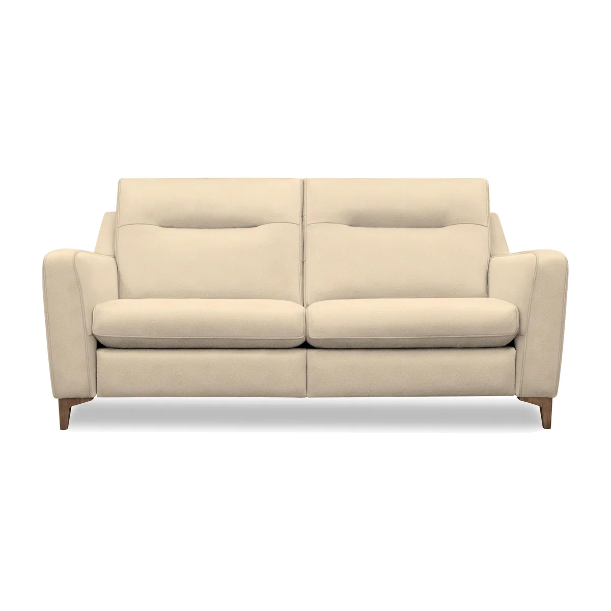 G Plan - Arlo 3 Seater Fabric Sofa - No Recliner - Stingray Linen with Walnut Feet