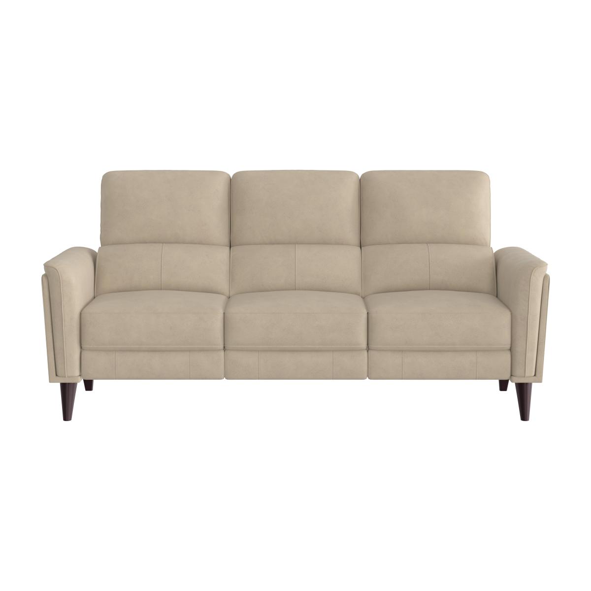 Compact Collection Klein 3 Seater Fabric Power Recliner Sofa with Telescopic Headrests - Oatmeal