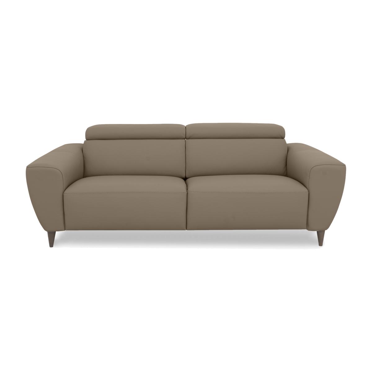 Nicoletti Italia - Milano 3 Seater Leather Power Recliner Sofa - Torello Taupe