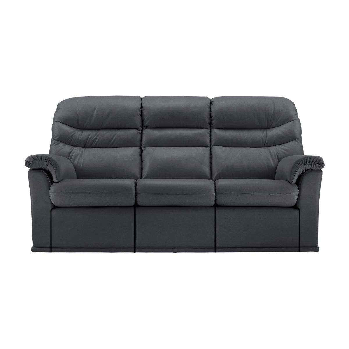 G Plan - Malvern 3 Seater Leather Sofa with Manual Recliner - Cambridge Petrol Blue