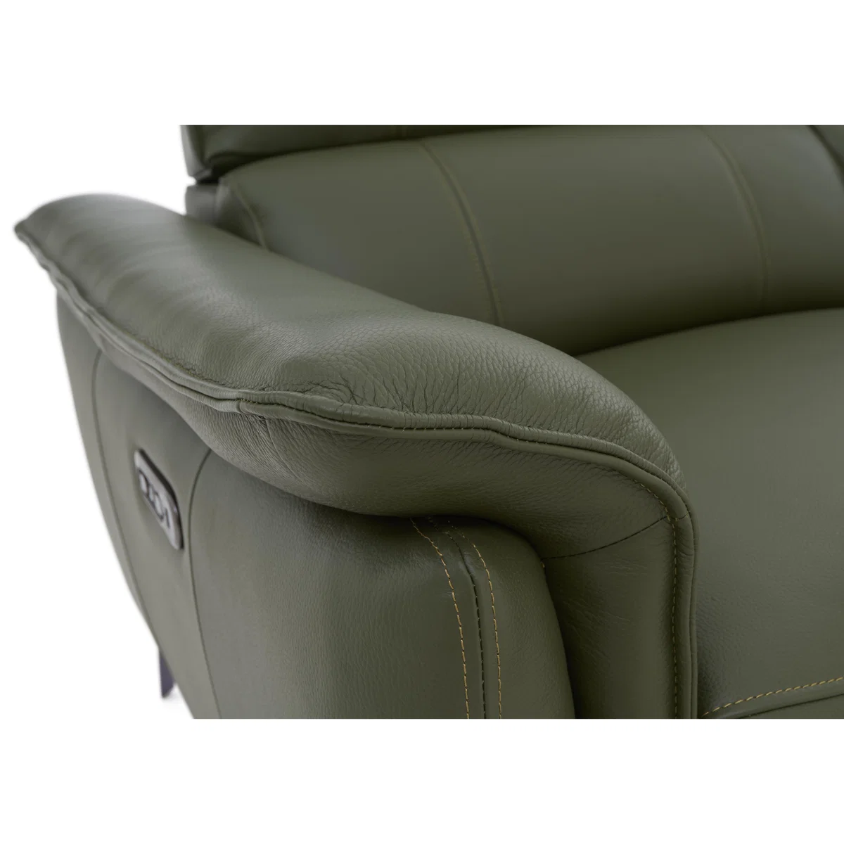 Jude 3 Seater Leather Power Recliner Sofa with Smart Console Unit and Power Telescopic Headrests - Lavender Grey – image 2