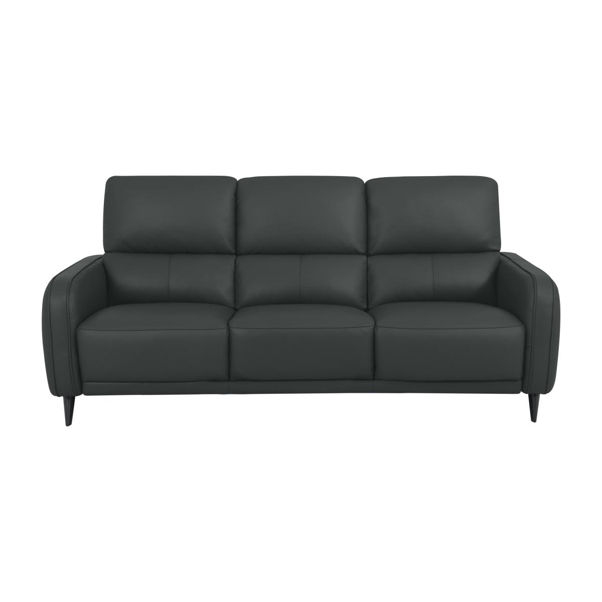 Domicil - Logan 3 Seater Leather Sofa - NN Shale Grey