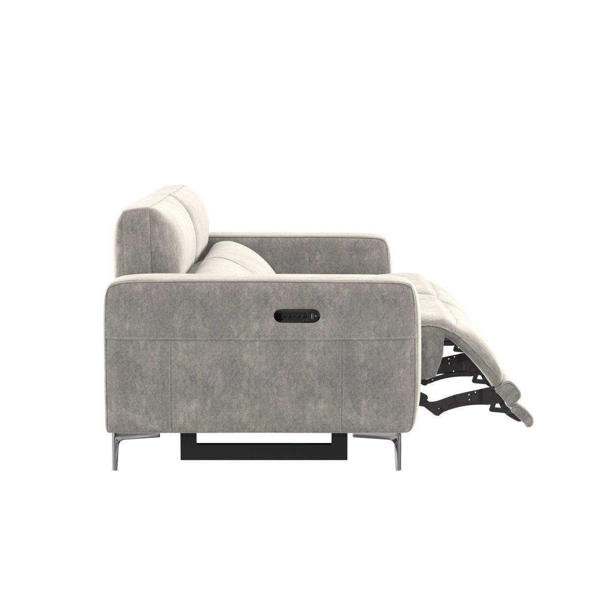 Adama 3 Seater Fabric Sofa - Grey – image 5