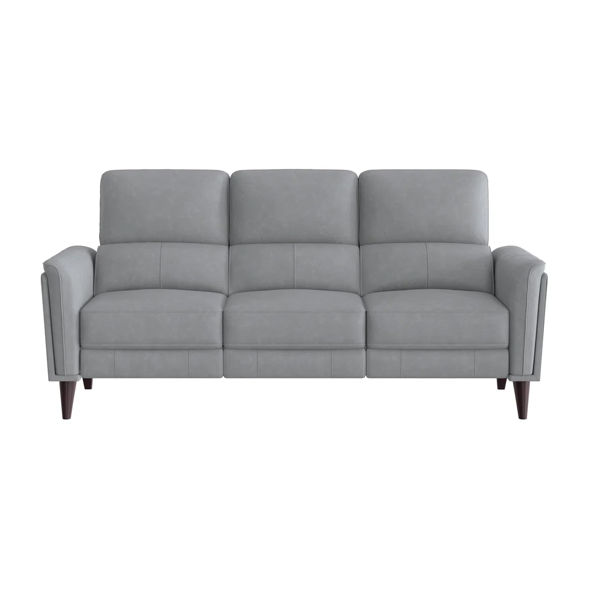 Compact Collection Klein 3 Seater Fabric Power Recliner Sofa with Telescopic Headrests - Bluish Grey